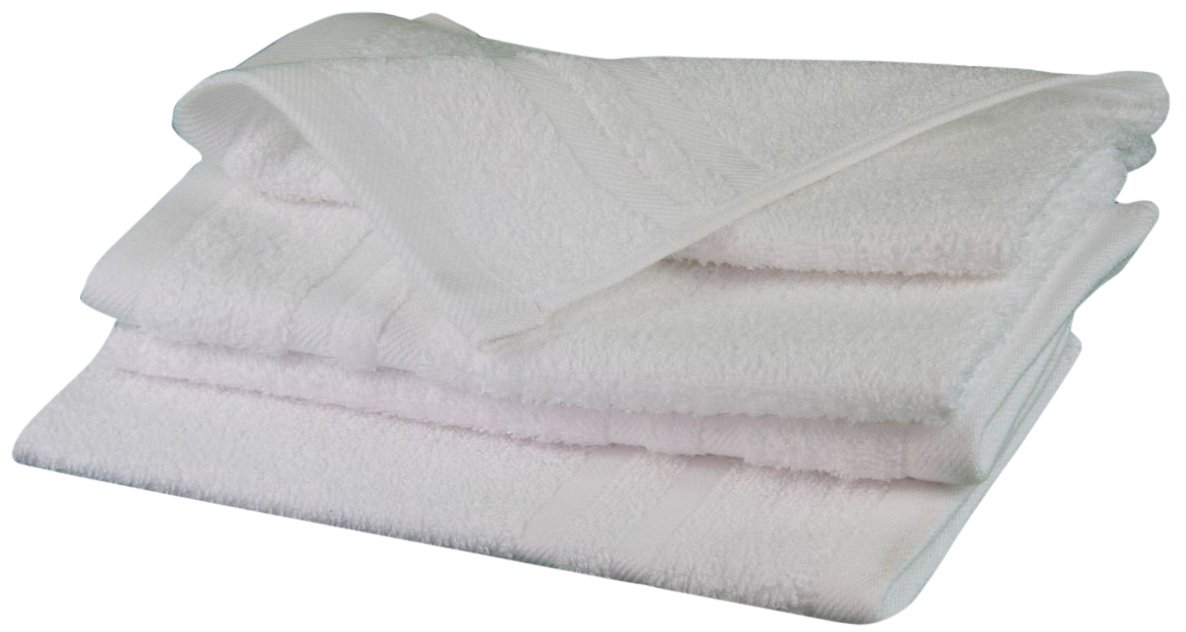 Gözze - Set of 4 Guest Towels, Soft and Absorbent, 100% Cotton, 30 x 50 cm - White