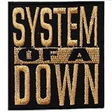 System of a Down heavy metal punk rock band Iron On Patches Gold # WITH FREE GIFT