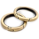 O Ring Spring, 10 PCS Opening Snap Trigger Clip Buckle Charm Purse Making (Brushed Brass,1")