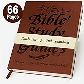 66-Page Bible Study Guide & Devotional Journal - PU Leather Cover, Scripture Summaries, Daily Reflections | Beginner-Friendly Spiritual Growth Notebook | Christian Gift Idea (Brown)