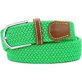 Huyfhksd Mixed Color Woven Stretch Braided Belts for Men and Women Fashion Elastic Belts