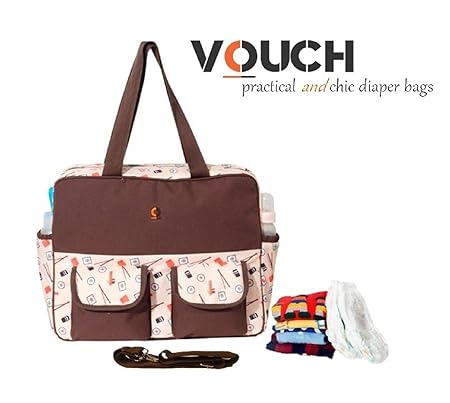 Vouch Yukari Multipurpose Mother Bag, Brown