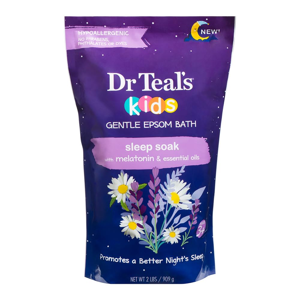 Photo 1 of Pack of 2 Dr Teal's Kids Gentle Epsom Bath Sleep Soak with Melatonin & Essential Oils
