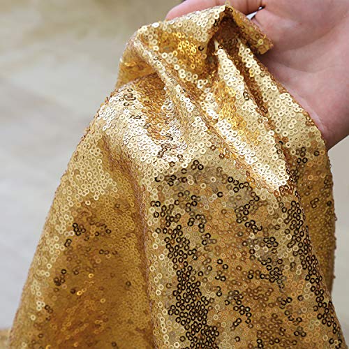 SoarDream Christmas Tree Skirt 48 inches Large Gold Sequin Tree Skirt for Xmas Holiday Party Decorations