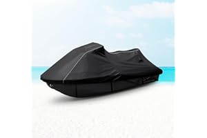 BIGACOVER Waterproof Jet Ski Cover Custom Fit for Sea-doo Spark3up Spark Trixx 3up, 600D Oxford UV Proof Trailerable Jetski Waverunner Covers, Trailerable Jetski Cover with Air Vents, Reflective Strips