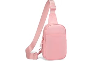 Viverte Small Sling Bag for Women Men Two-Way Zipper Crossbody Bag Fanny Pack Lightweight Chest Bag for Outdoors