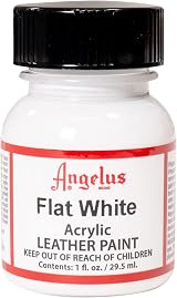 Angelus Matt White Leather Paint 29.5 ml for Shoes Belts Watch Straps