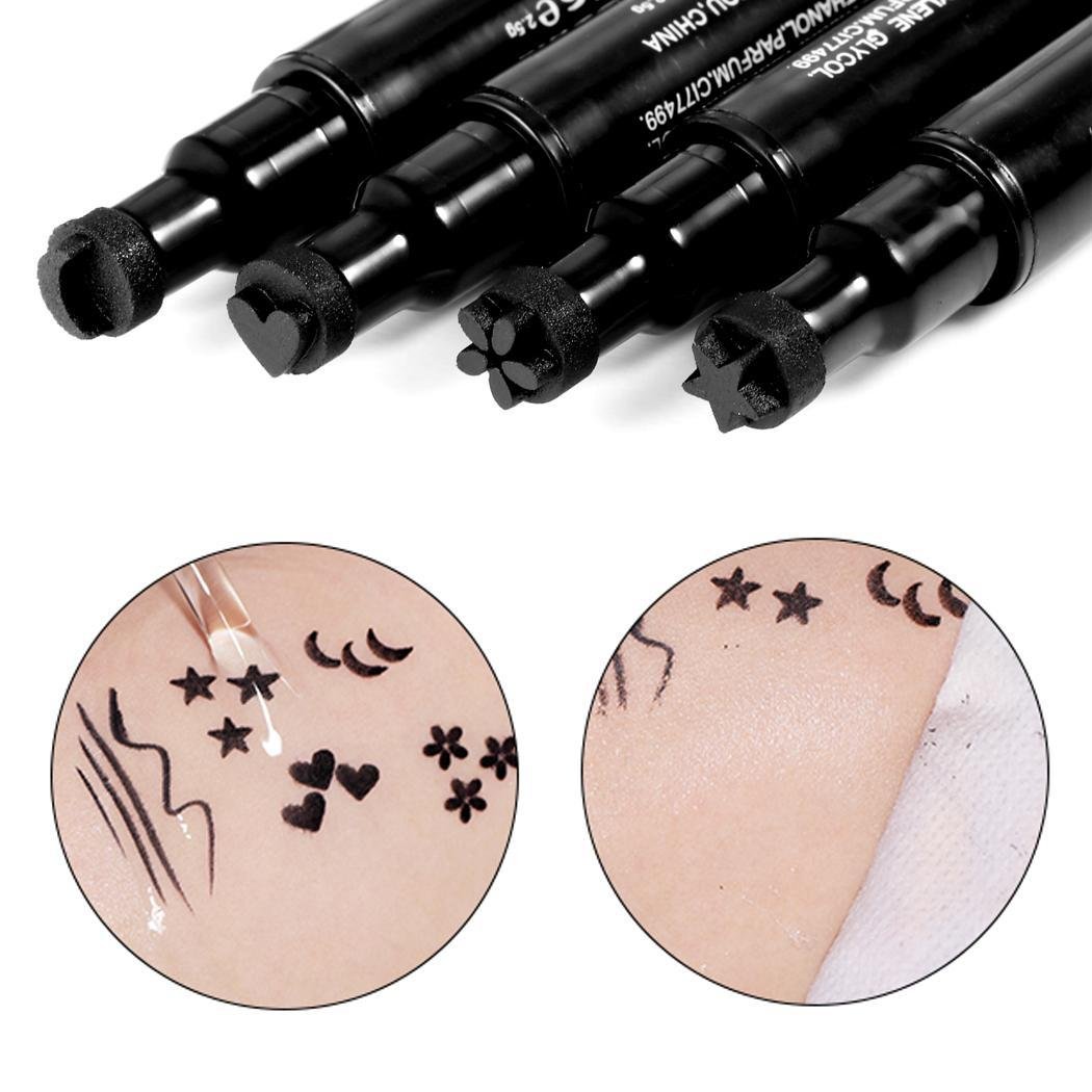 Lookgid Eyeliner Pencil Pen with Eye Makeup Stamp Waterproof Double Sided Long Lasting Seal Eyeliner