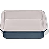 OXO Good Grips Non-Stick Pro Ceramic Coated 9-Inch Square Cake Pan | Storm Blue, Baking Essentials, Brownies, Cakes, Dishwasher Safe, Secure Grip, Easy Turnout, High Walls for Even Browning