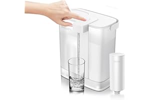 PHILIPS 12 Cup Water Filter Pitcher with Plus Filter - ADD5902, Rechargeable Water Dispenser, Water Purifier Filter for Fridg