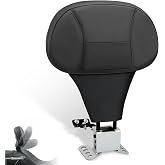 FOVPLUE Detachable Plug-in Driver Backrest Pad w/Mounting Kit for Harley | Adjustable Rider Backrest for 2009-2025 Touring CVO Street Glide Road Glide Tri Glide FLHTK/L Electra Glide Road King,Style 3