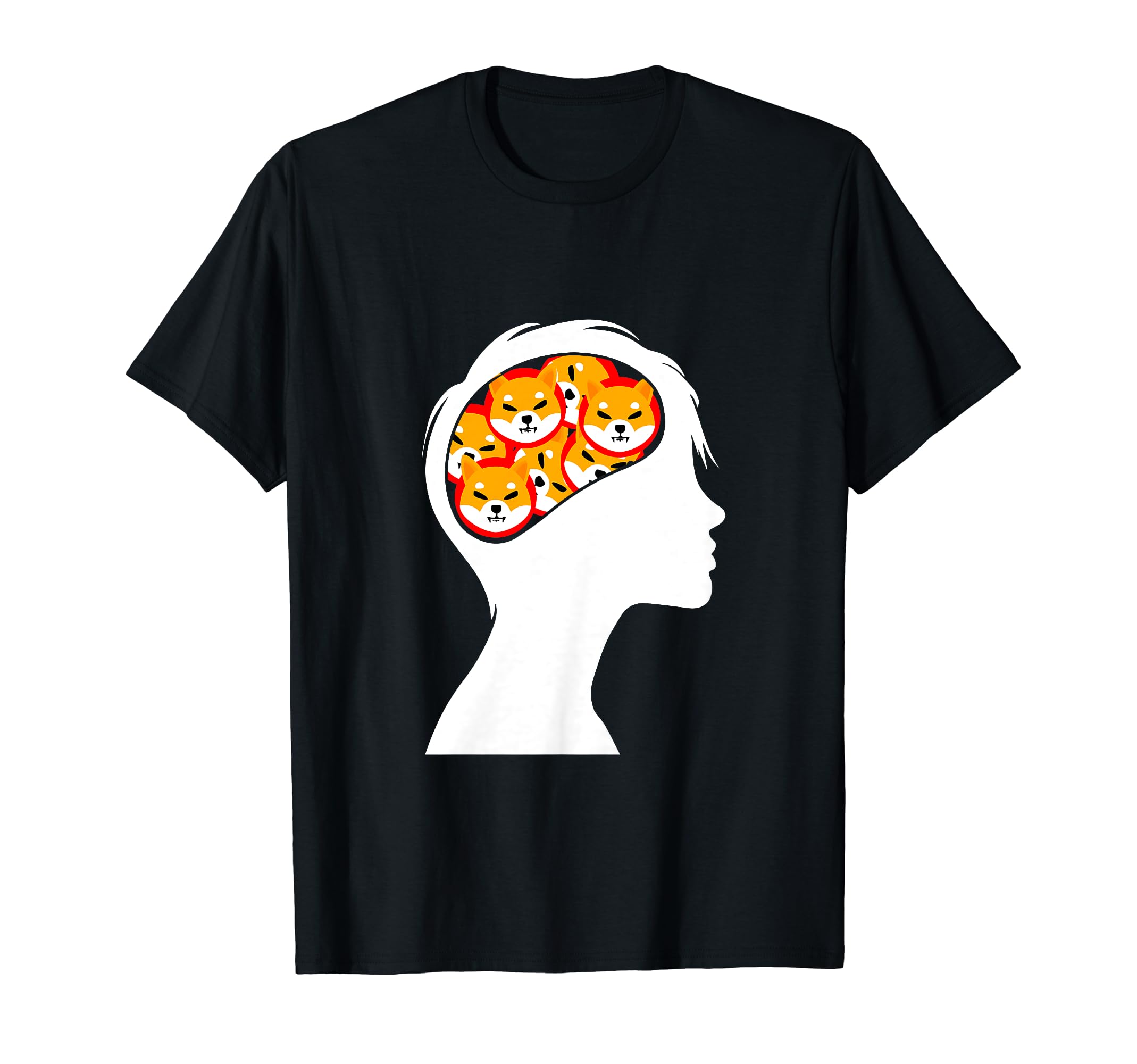 Shiba Inu Coin In Brain Funny Digital Currency HODL Lover T-Shirt