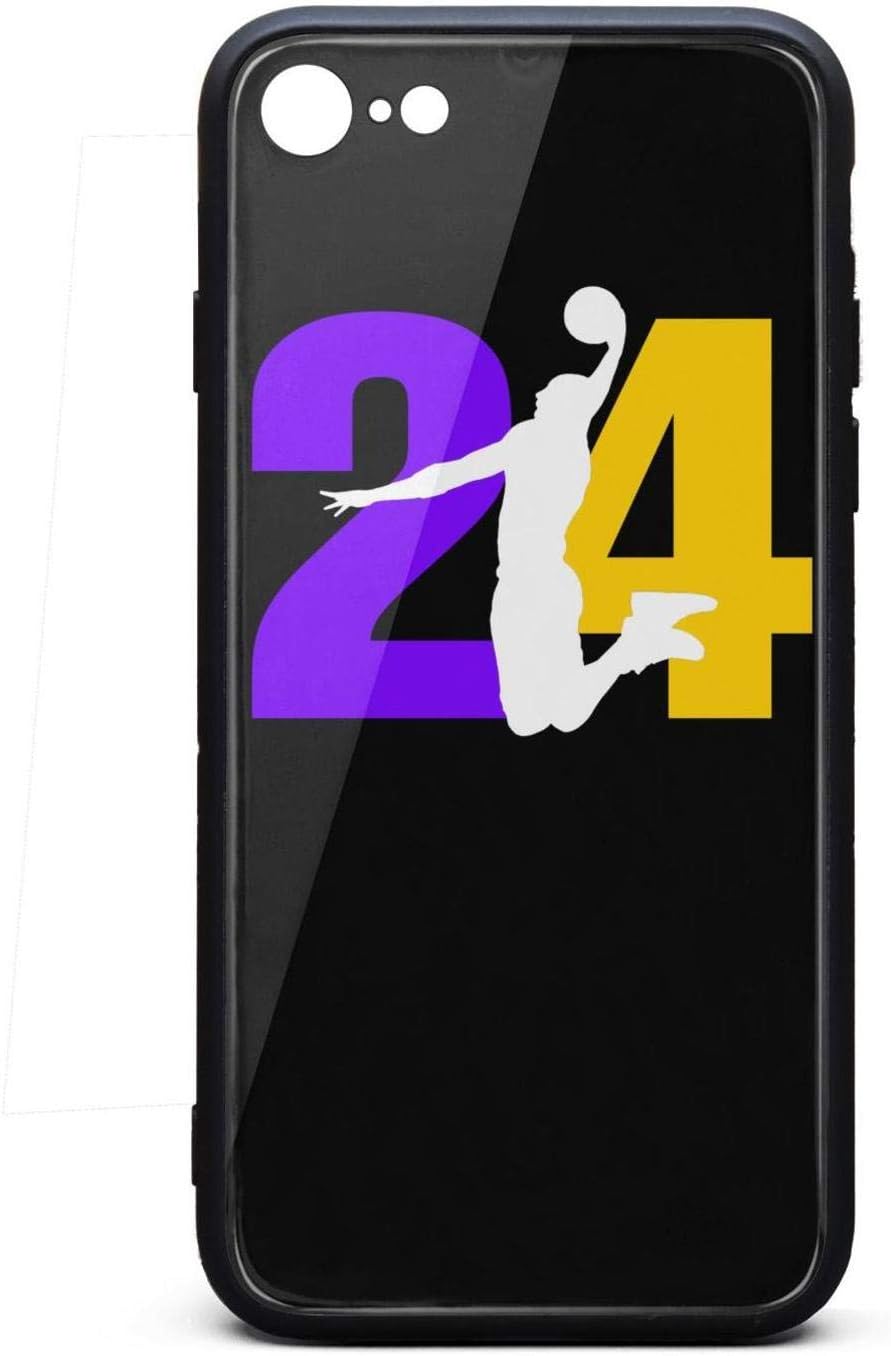 MVP 24 Basketball Player Phone Case for iPhone 7/iPhone 8 TPU Gel Full Protective Anti-Scratch Fashionable Glossy Anti Slip Thin Shockproof Case