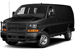 BLACK HORSE OFF ROAD Black Horse Grille brush Bumper Guard Modular Black Compatible with 2015-2024 Chevrolet Express Passenger-17GV02MA