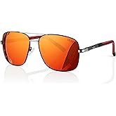 Olwen XXL Navigator Sunglasses For Large Heads (Polarized), Extra Large, Big and Tall, XL + Free Hard Case
