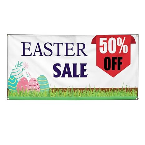 Amazon Com Custom Vinyl Banner Sign Multiple Sizes Easter Sale