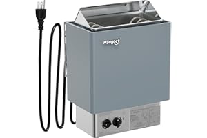 Mangoct 2KW Sauna Heater with Plug, Plug and Play Electric Sauna Heater 110V, Bulit-in Controls and 3H Timer for 100 cu.ft, Up to 230°F, Double Layer Insulation, Home Sauna Use