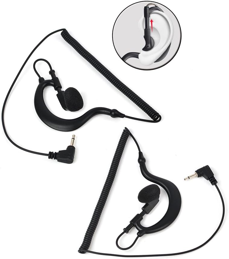 3.5mm G Shape Soft Earhook Listen/Receive Only Earpiece 1 Pin Ham Transceiver Headset Earphone for Motorola Icom Radio sperker Mics Jacks