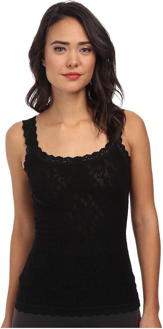 hanky panky Women's Signature Lace Lined Cami Black Tank Top XS at Amazon Womenâs Clothing store 