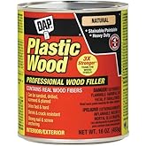 2 PACK DAP Plastic Wood 21506 Wood Filler, Paste, Strong Solvent, Natural, 16 oz