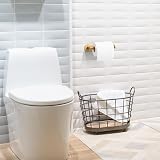 HITSLAM Gold Brushed Brass Toilet Roll Holder Self Adhesive 304 Stainless Steel view 6
