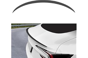 TSLAUCAY 2024 Model 3 Real Carbon Fiber Spoiler Model 3 Highland Trunk Lid Spoiler Compatible with Tesla Model 3 2024 Rear Spoiler for Model 3 Highland Exterior Accessories-Matte