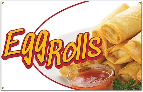 Amazon Com Egg Rolls 60 Banner Concession Stand Food Truck