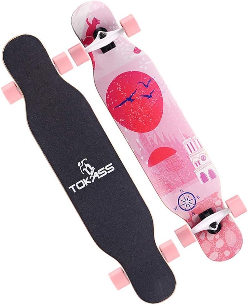 ZAIHW Longboard Special Edition Complete Board incl Drop-Through Freeride Skating Cruiser Boards