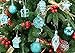 AMS 90ct Christmas Ball Assorted Pendants Shatterproof Tree Ornaments Seasonal Decorations in a Reusable Hand-Help Gift Box Ideal for Holiday and Party (Turquoise, 90ct)