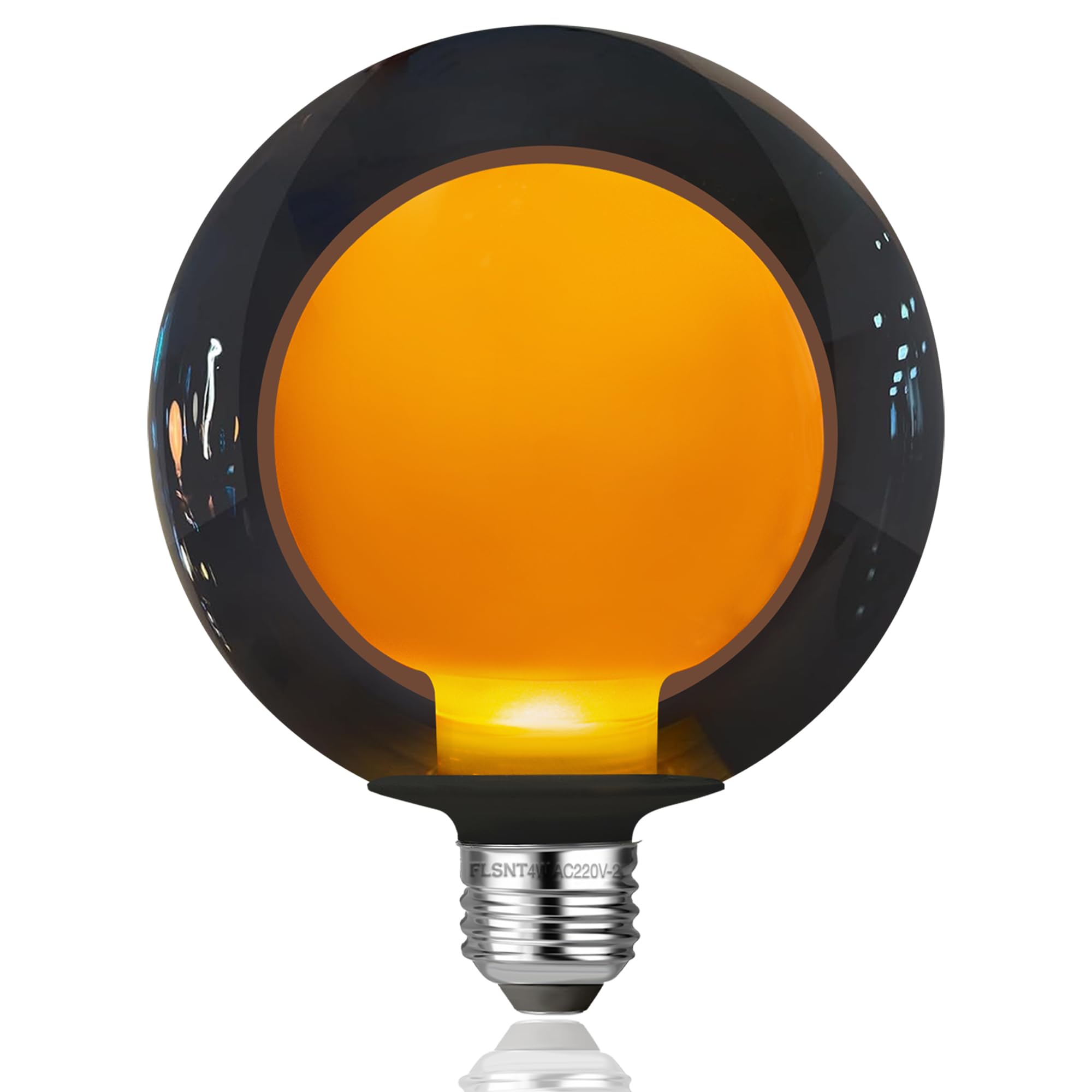 FLSNT G125 LED Large Edison Screw Bulb E27 1800K Warm White, 4W(25W Equivalent), 60LM Decorative E27 Vintage Light Bulbs, Non-Dimmable, Pack of 1