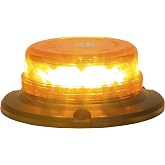 Buyers Products SL551ALP Low Profile LED Beacon, 6 x 2 Inch, Amber | Low-Profile Class 1 LED Beacon Delivers Bright Amber Warning Visibility With 3 Flash Patterns And Hardwired Mounting