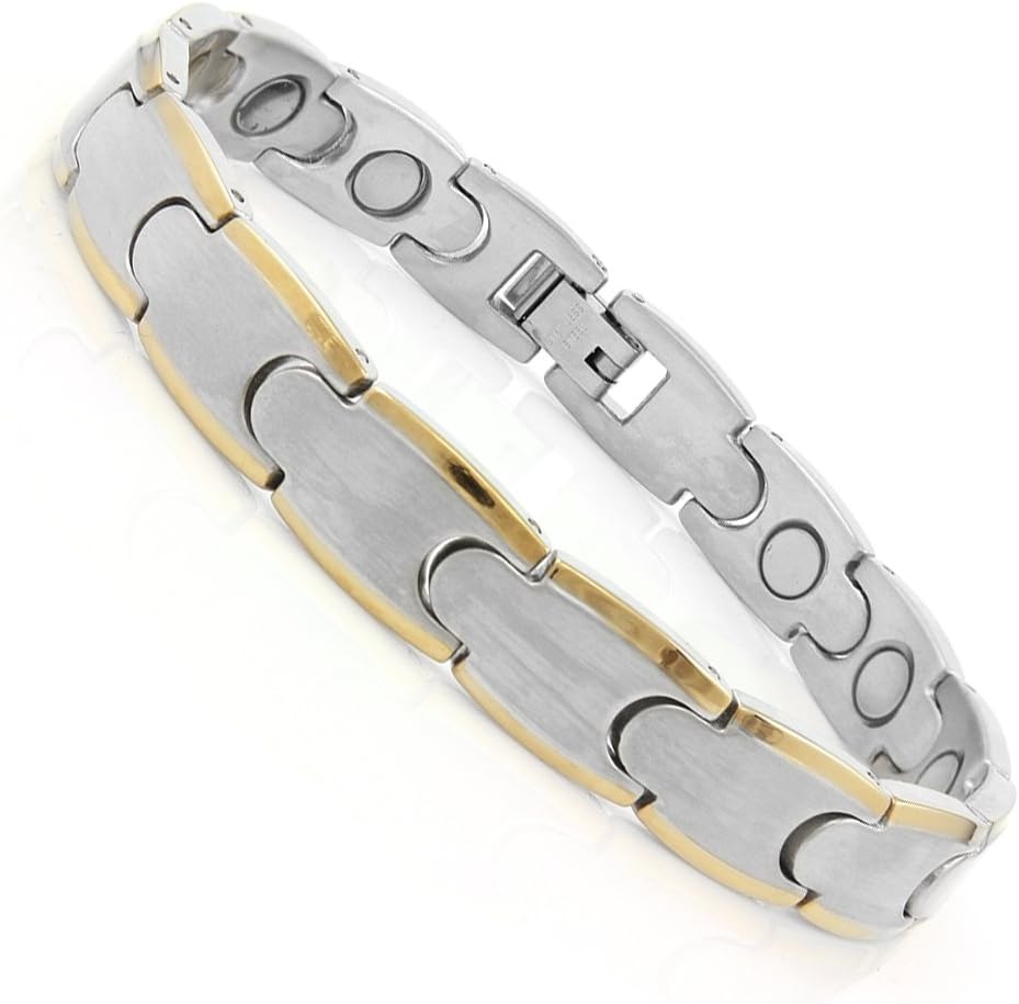 Aarogyam Energy JewelleryMetal Stainless Steel Bio Magnetic Bracelet For Unisex Adult & Unisex Child