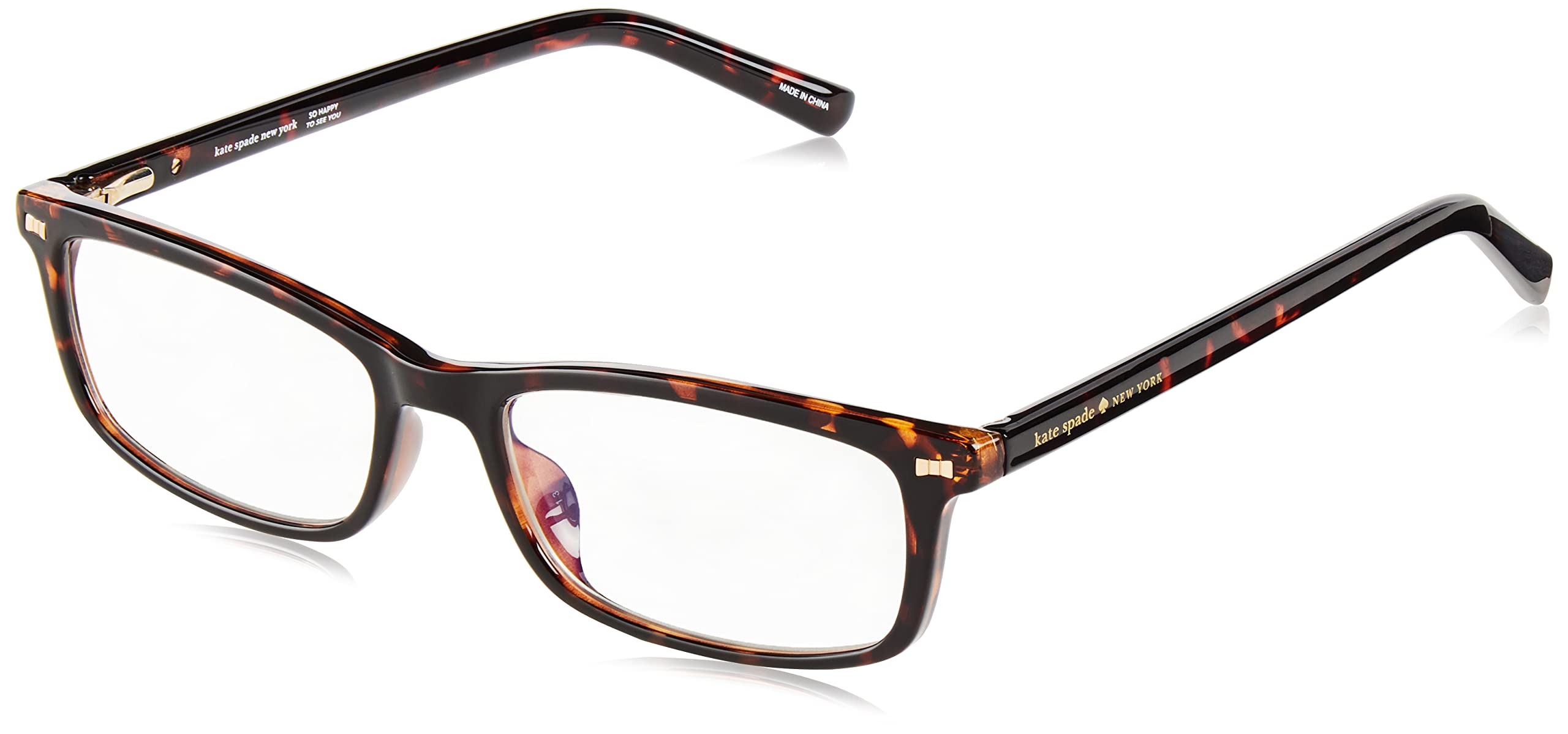 Photo 1 of kate spade new york Women's Kate Spade Female Optical Style Jodie2 Rectangular Reading Glasses, DKHVNGOLD, 50mm, 16mm + 2