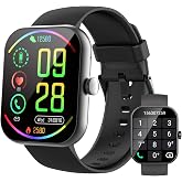 Smart Watch(Answer/Make Call), 1.96" Smartwatches for Men Women, Fitness Activity Tracker with Heart Rate SpO2 Sleep Monitor, Pedometer, 100+ Sport Modes, IP68 Waterproof Smart Watches for iOS Android