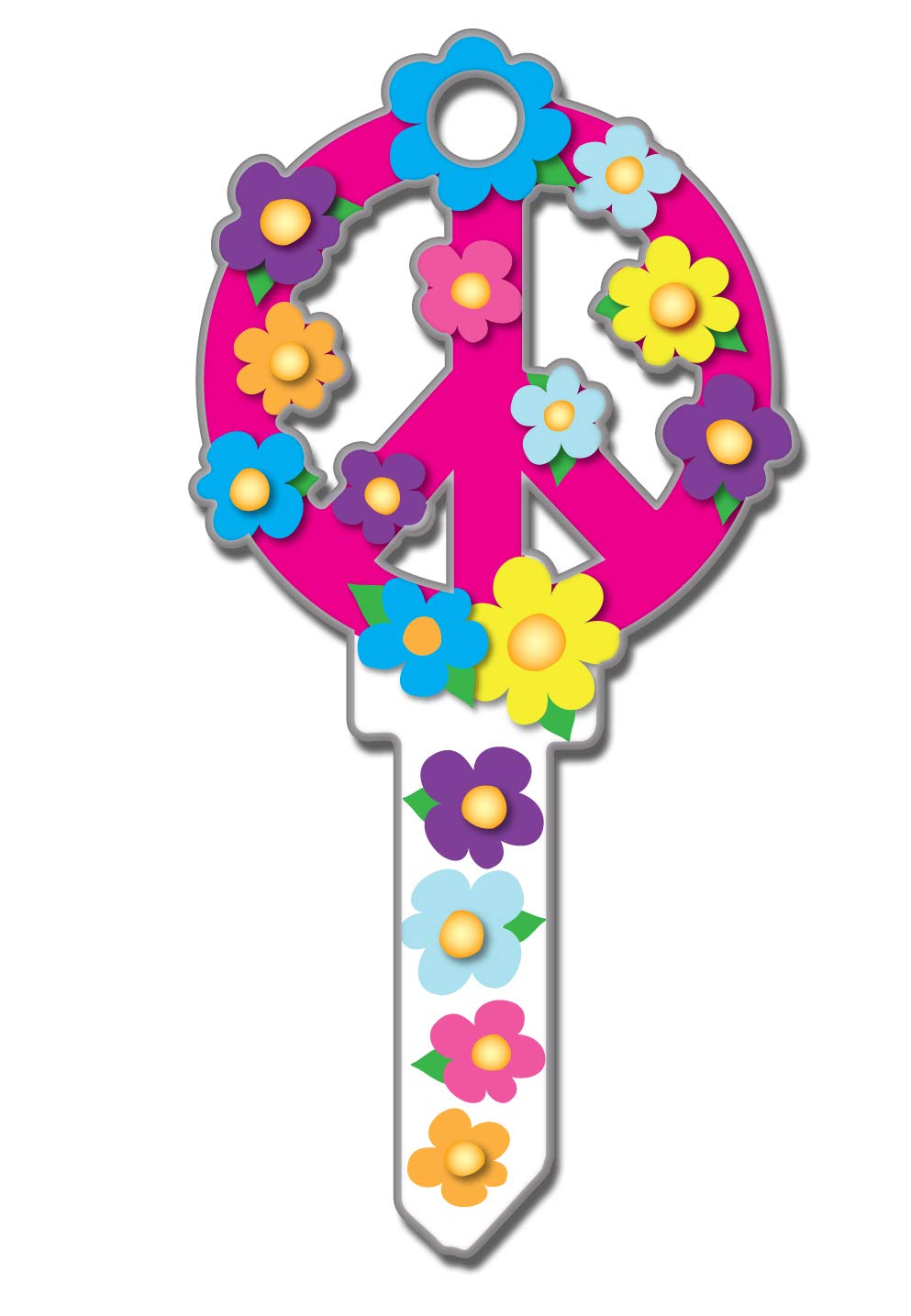 Lucky Line Key Shapes, Peace Sign, House Key Blank, WR5, 1 Key (B104W)