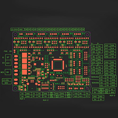 Amyove 3D Printer Controller PCB Board Integrated Mainboard Compatible Ramps1.4/Mega2560 R3 - Thumbnail 6