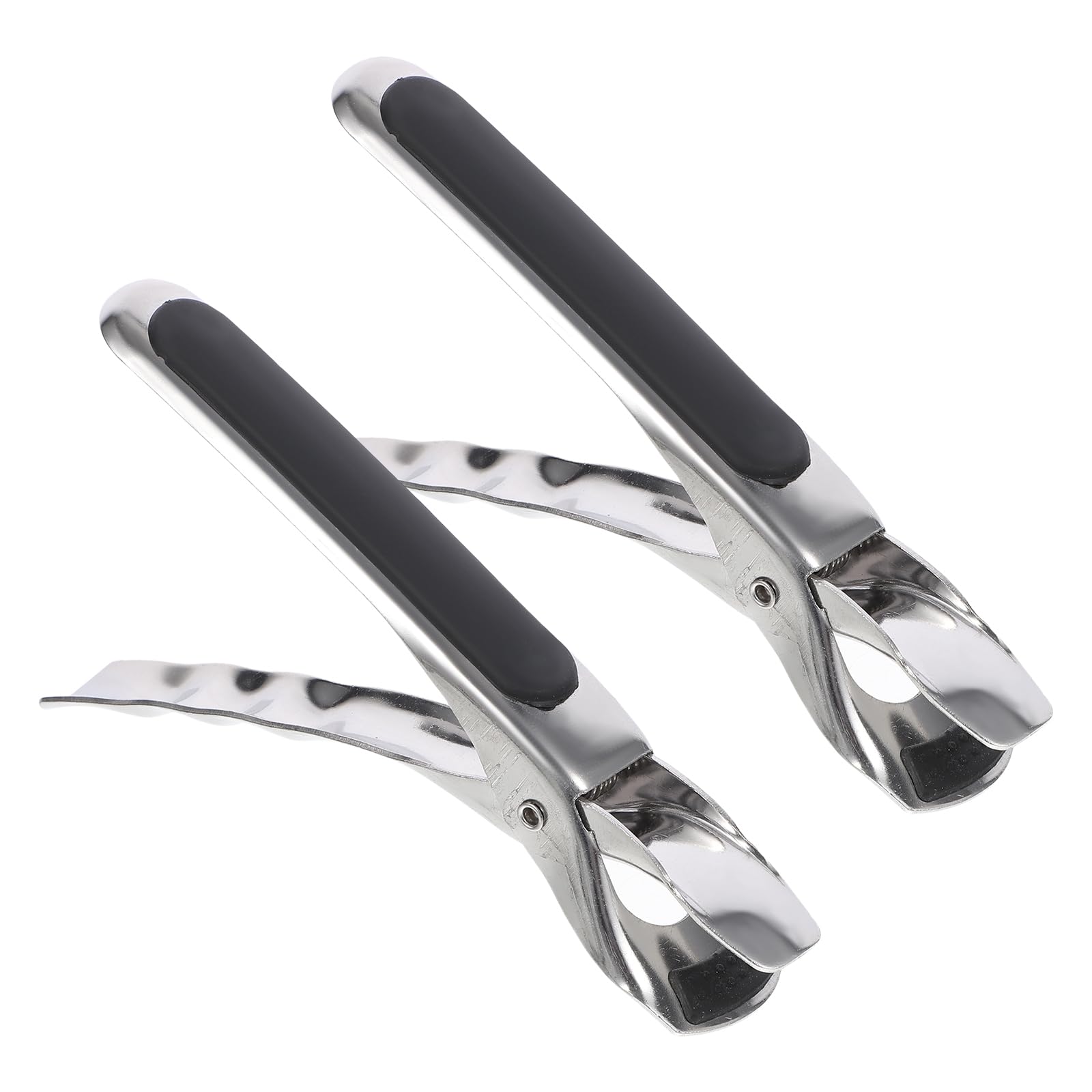 ABOOFAN 2pcs Non-Slip Dish Tongs Hot Tray Grabber Anti- Scald Plate Gripper Air Fryer Pans for Oven Pizza Plate Dish Clip Air Fryers Hot Dishes Tong Stainless Steel Lift Hot Pot
