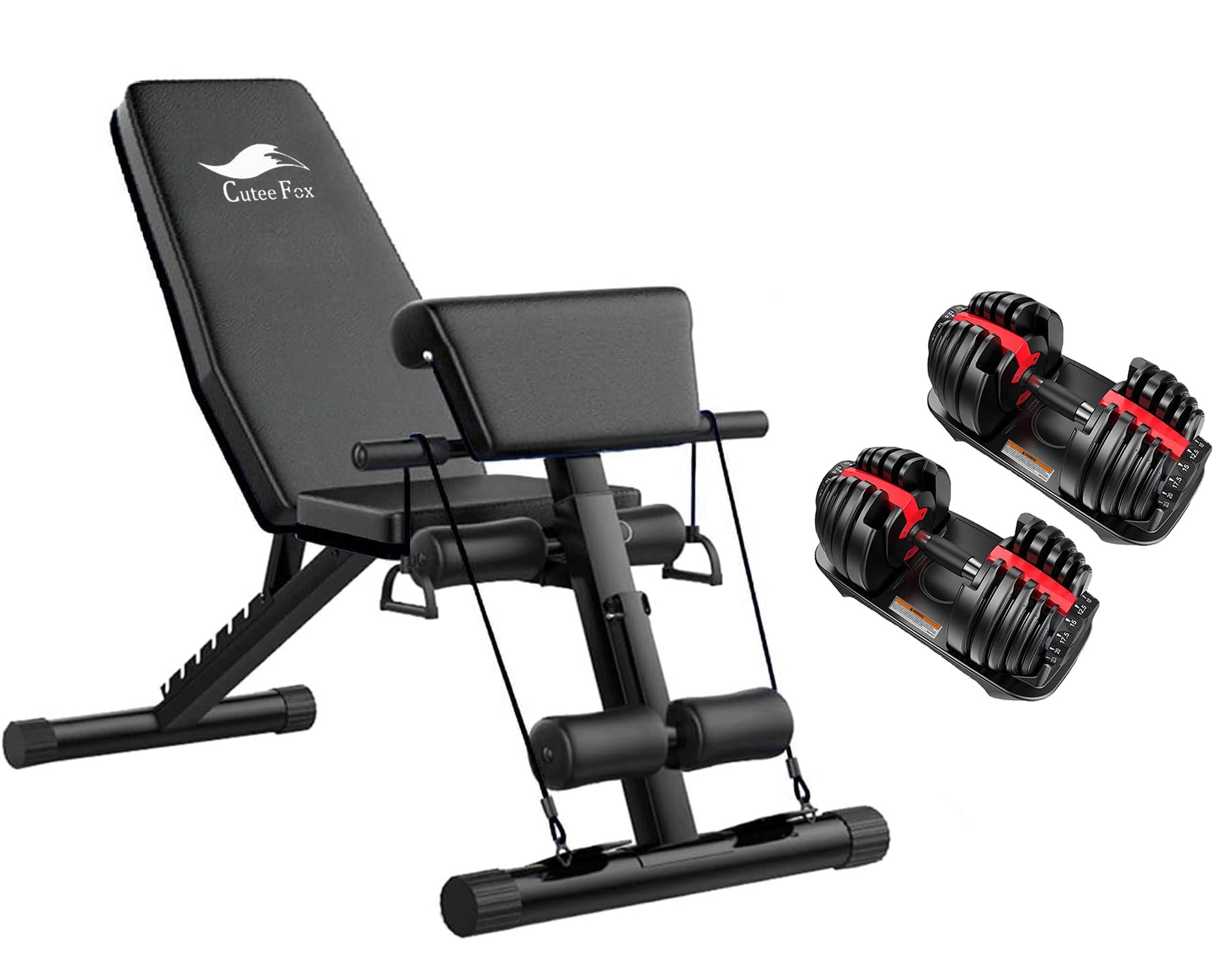 Mua CuteeFox 商品 トレーニングベンチ＋可変式 ダンベル 24kg  