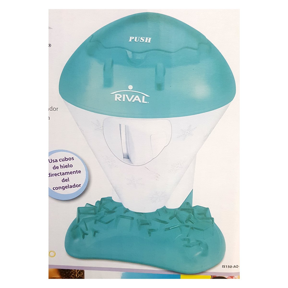 Rival Snow Cone Maker Novelty Ice Shaver Aqua Model IS150AQ11 Shaved