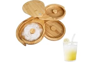 3-Tier Margarita Glass Rimmer,Bar Juice Cocktail Seasoning Box for Bartender Bar Party Tool,Baraiser Bamboo Glass Rimmer