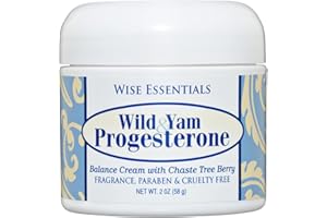 WISE ESSENTIALS Progesterone Cream - Bioidentical Balance Formula for Peri Menopausal Women sourced from Wild Yam Plus phytoestrogens Wild Yam Root Chaste Tree Berry Organic Coconut Paraben Free Menopause Skin Cream
