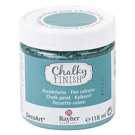 Rayher 38867392 Chalky Finish auf Wasser-Basis, Kreide-Farbe für Shabby-Chic-, Vintage- und Landhaus-Stil-Looks, 118 ml, indi