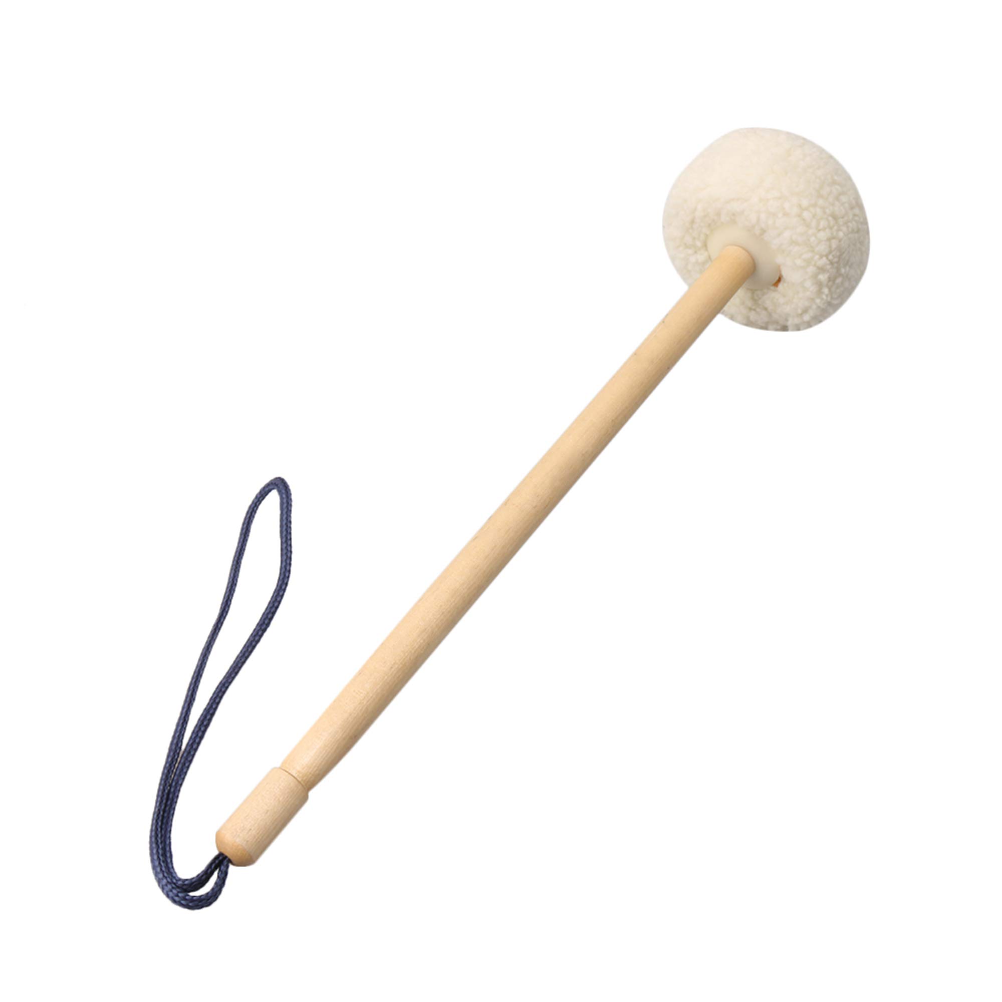 14inch Drum Stick Mallets Gong Felt Mallet 3 inch Dia Head Wood Hammer Percussion Instrument Band Accessory