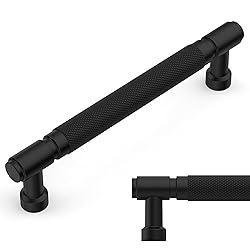 Amerdeco 10 Pack Matte Black knurled Cabinet Pulls