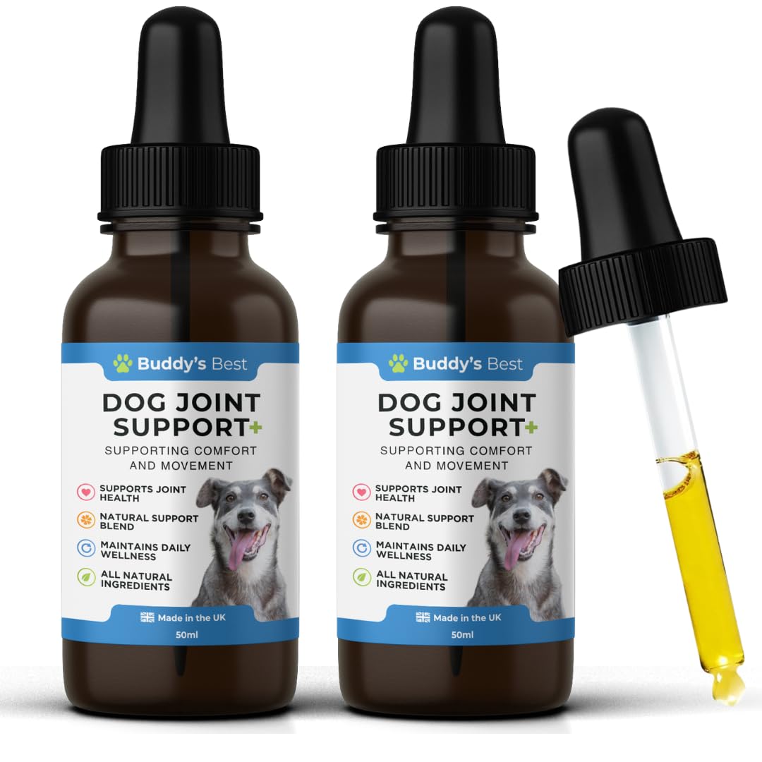 BUDDY'S BEST Twin Pack Dog Joint Support Plus | 50ml | Supports Healthy Joints & Mobility in Dogs | Natural Ingredients for Daily Wellness | Easy to Use | Made in the UK