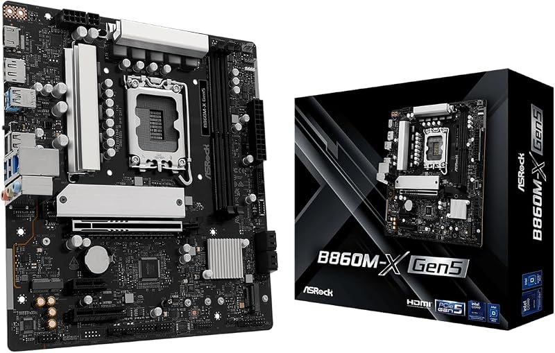 Placa Base B860M-X Gen5, Micro ATX, zócalo LGA1851, Chip Intel B860, DDR5 hasta 9066+ MHz, PCIe 5.0
