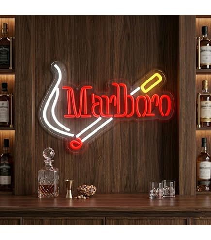 marlboro cigarette neon sign NeonDream brings a distinct vintage vibe to any space Vintage Marlboro Neon Sign -