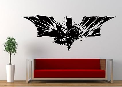 Amazon Com Batman Wall Decal Boy Name Superhero Nursery