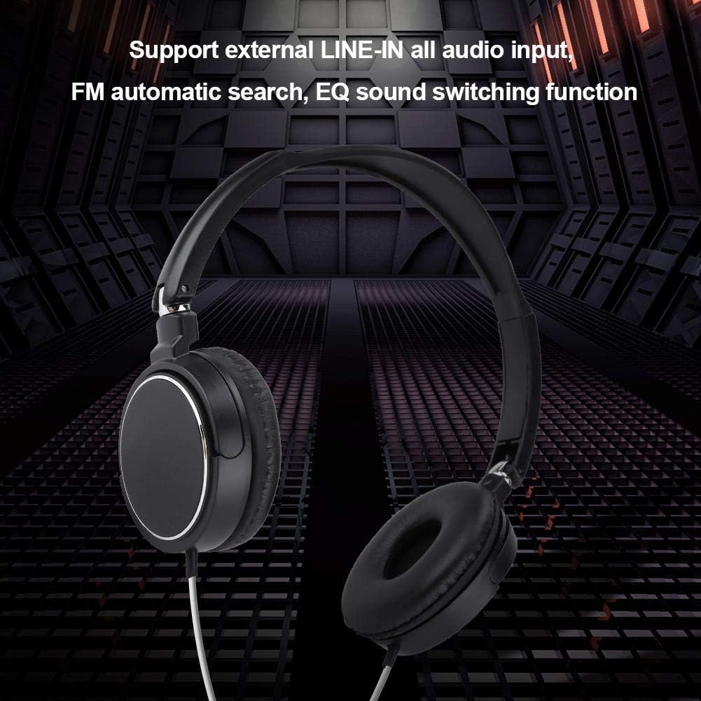 Lazmin Over Ear Headphone, Foldable Compact Wired Headset Stereo HiFi Music Headphone Support TF Card, FM automatic search - Image 4