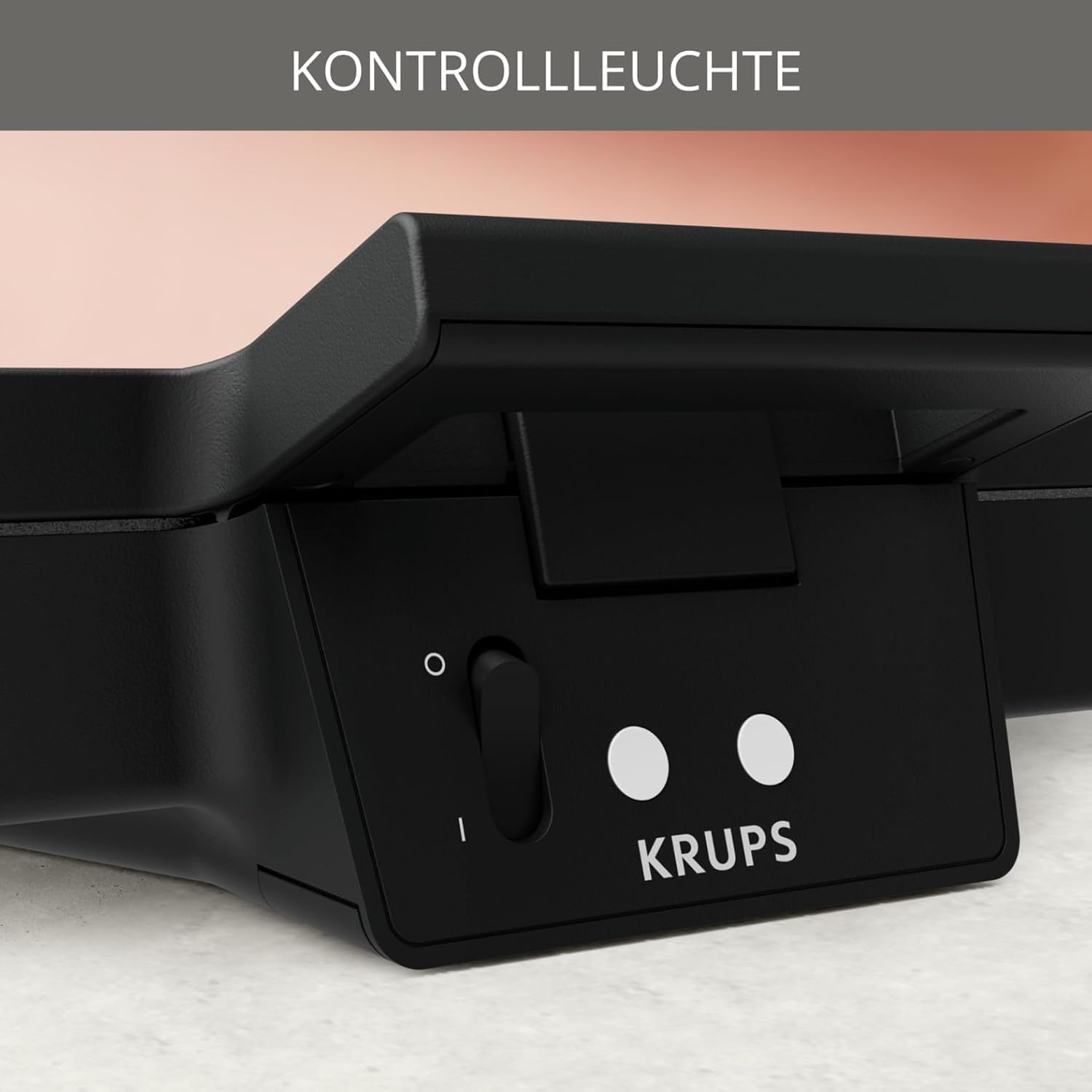 Krups Sandwichmaker, für perfekt zubereitete Sandwichtoasts in Dreiecksform, antihaftbeschichtete Platten, leichte Reinigung, kein Anbrennen, Temperaturkontrollleuchte, 850 W, 31,6x15,5x29,5cm, FDK451 5